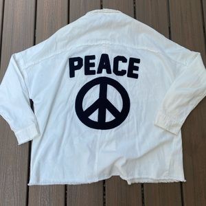 White long sleeve button up